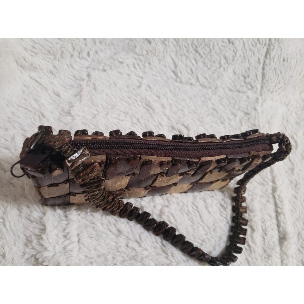 Handcrafted Coconut Shell Patchwork Purse - image 5